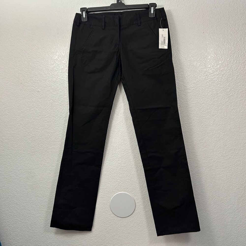 Bali Barret Low Rise Slim Straight Contrast Stitch Dress Pants Made in France